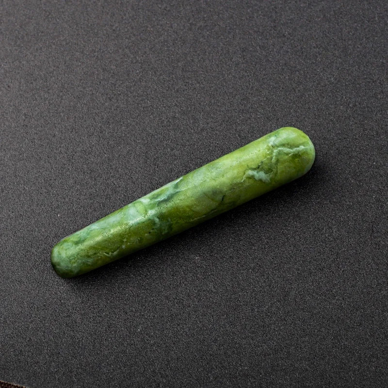 Crystal Massage Wands — Smooth Gemstone Roller for Face & Body