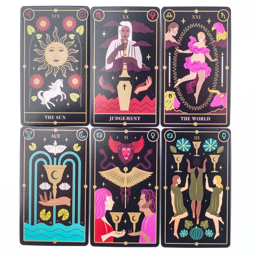 The Witch of the Forest's Tarot Magick Deck with illustrated cards fanned out beside the printed guidebook — product photo 2