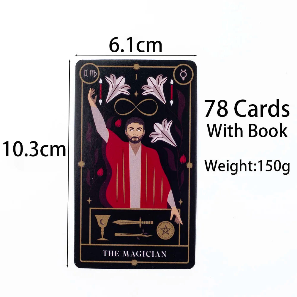 The Witch of the Forest's Tarot Magick Deck with illustrated cards fanned out beside the printed guidebook — product photo 6
