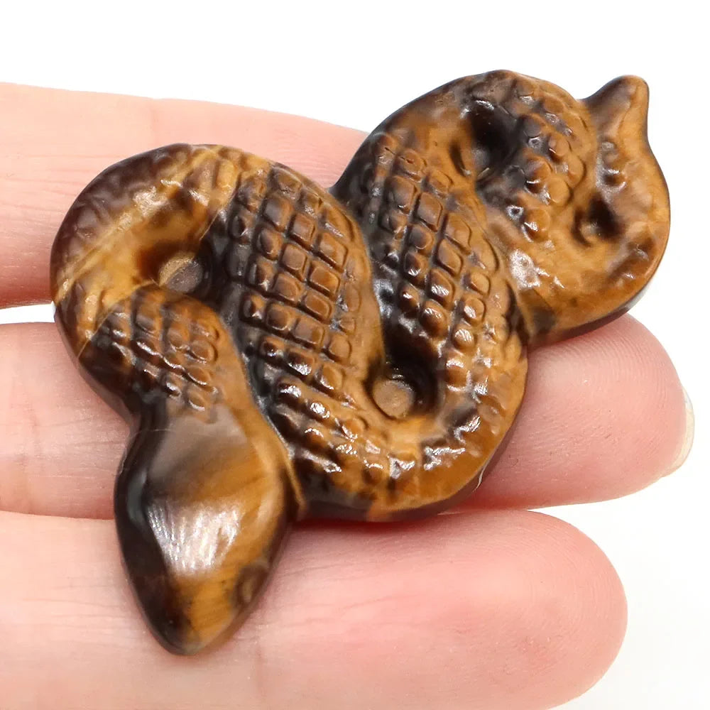 Crystal Snakes — Carved Gemstone Serpents for Transformation