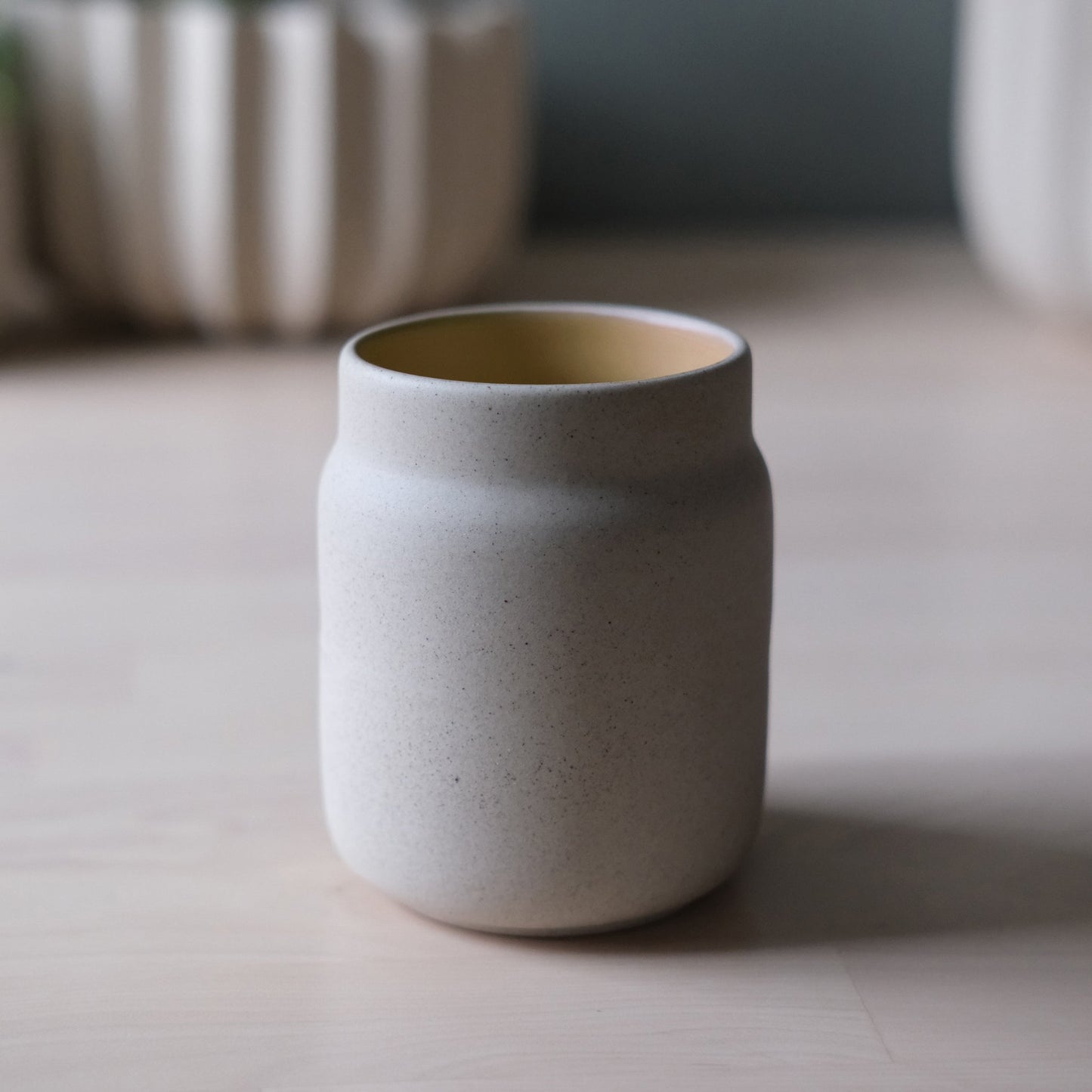 Coffee Tumbler Mug — Handmade 10 oz Stoneware, Made in Milwaukee