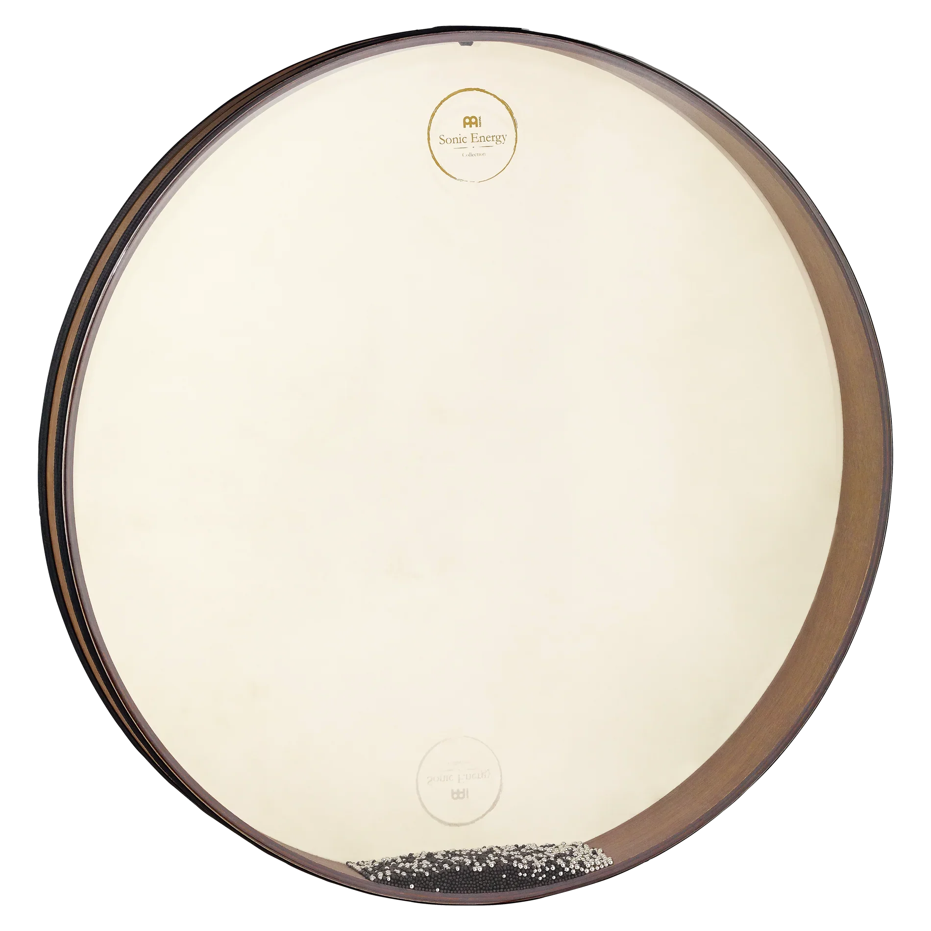 22-inch wave ocean drum in walnut brown with a natural goat skin head — view 1 of 8