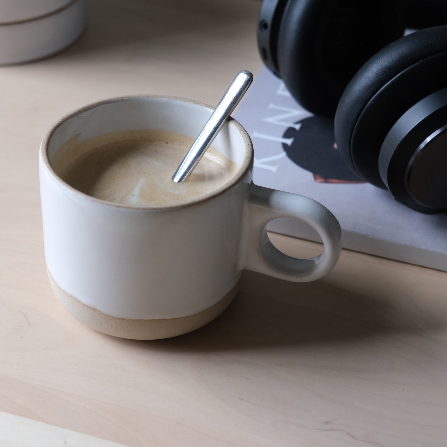 Handmade dipped-glaze stoneware Scotty mug — view 6