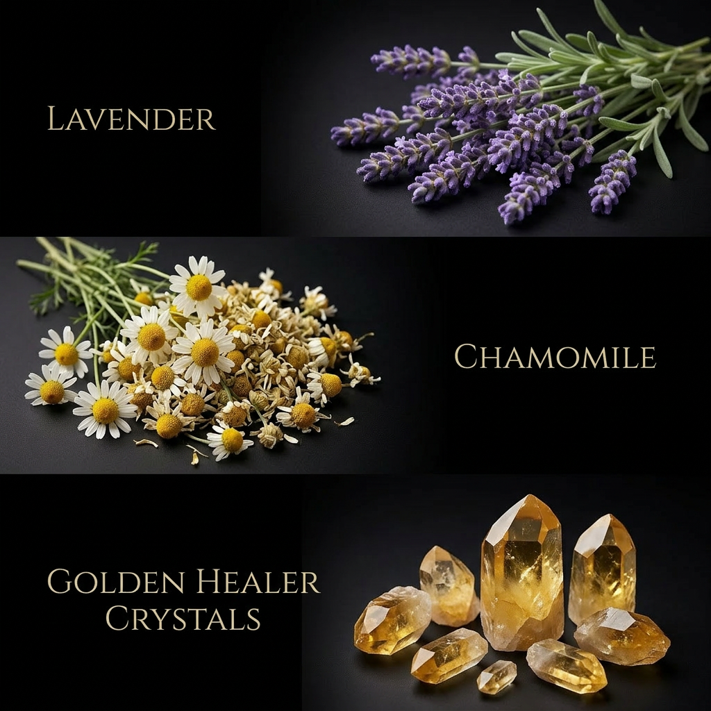 Healing Ritual Body Oil, 3.4 oz apothecary glass bottle — additional product view.