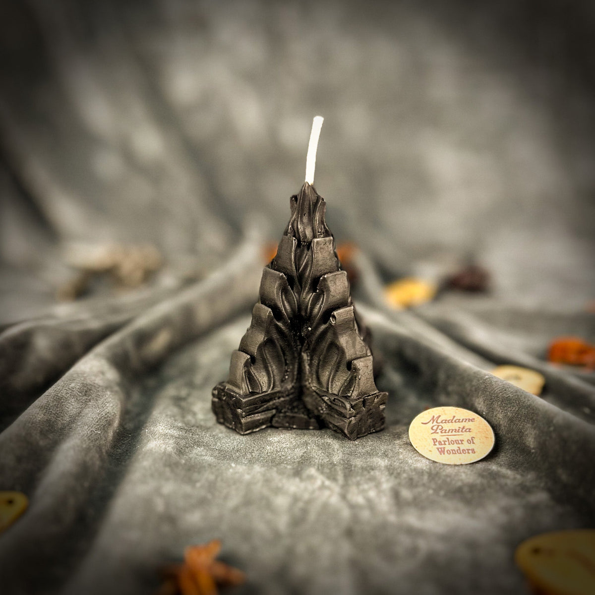 Living Fire Candle Spell Kit with the Black beeswax flame candle