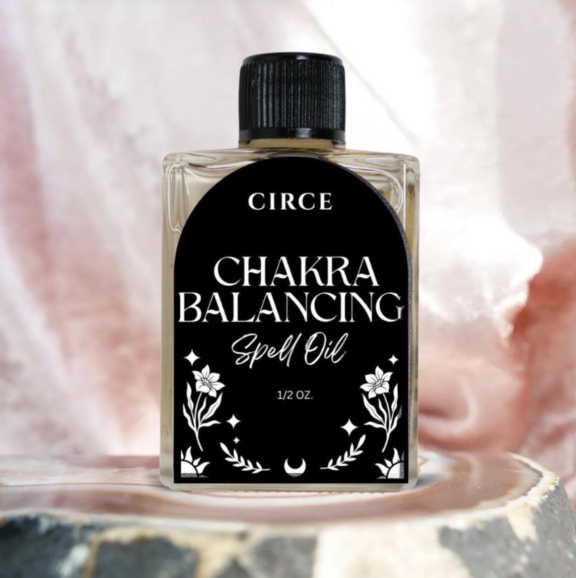 Chakra Balancing Ritual Oil, .36 oz glass bottle — additional product view.