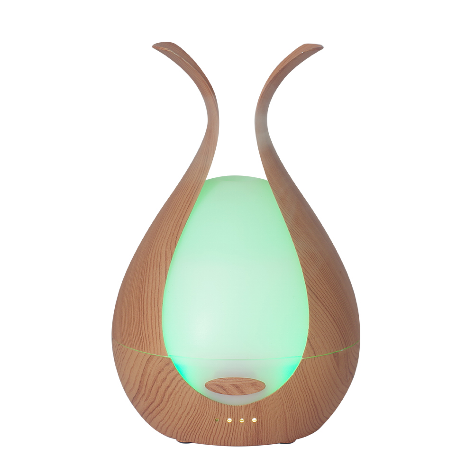 Ultrasonic diffuser lit in warm amber LED light