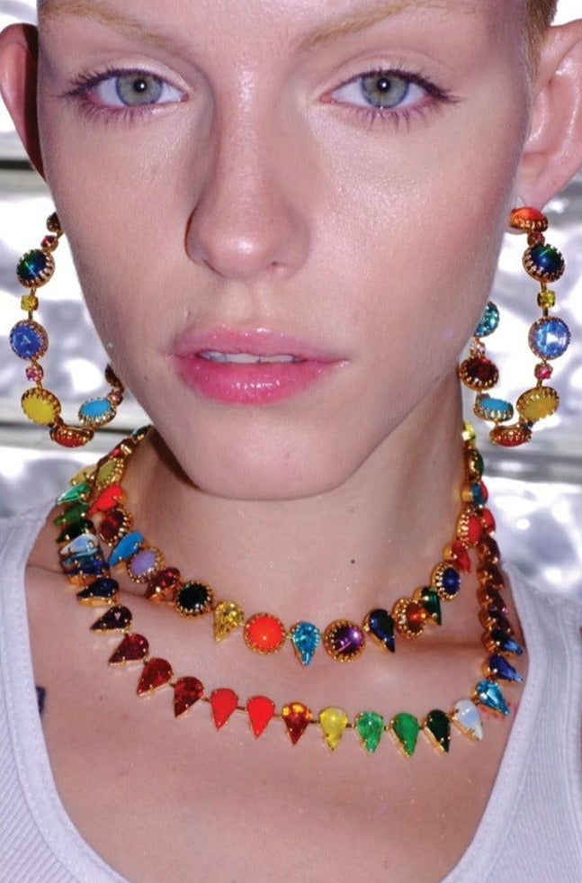 Kaleidoscope choker shown flat