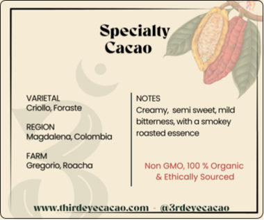 Prepared cup of Colombian single-origin ceremonial cacao.