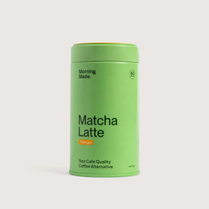 Tin of Mango Matcha Latte blend by Morning Made