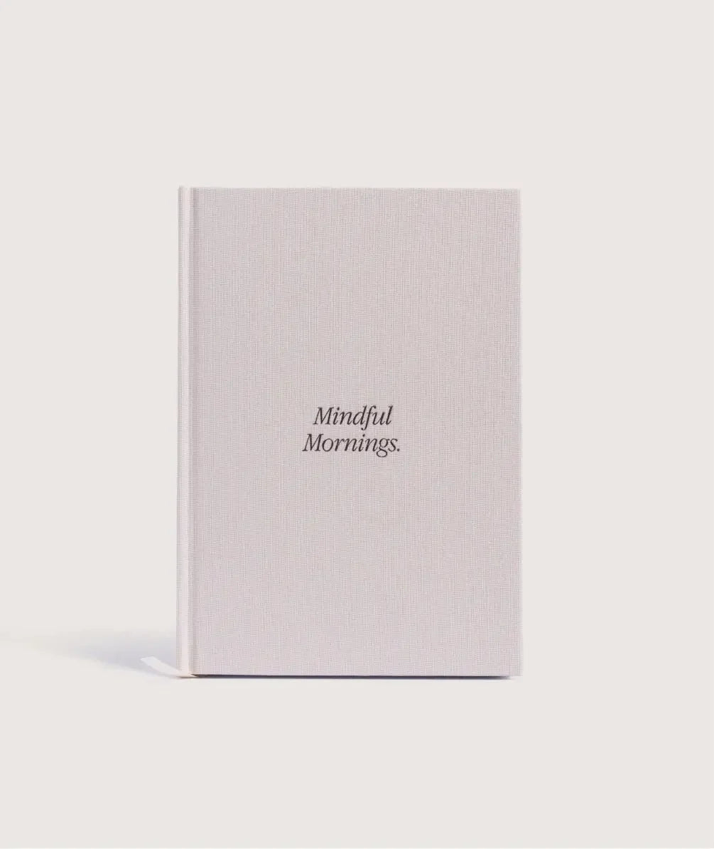Mindful Mornings lined journal with a thick cover