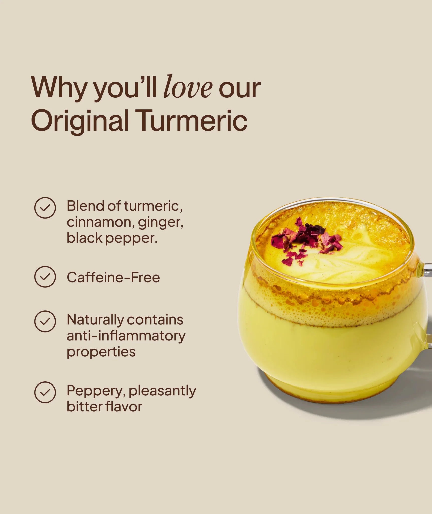 Iced turmeric latte in a tall glass