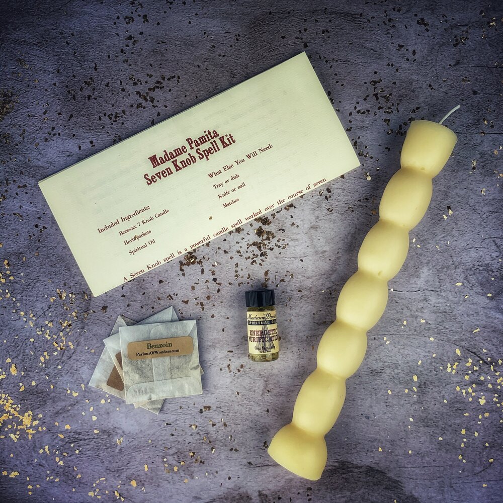 Seven Knob Candle Spell Kit — Seven Days of Focused Magic