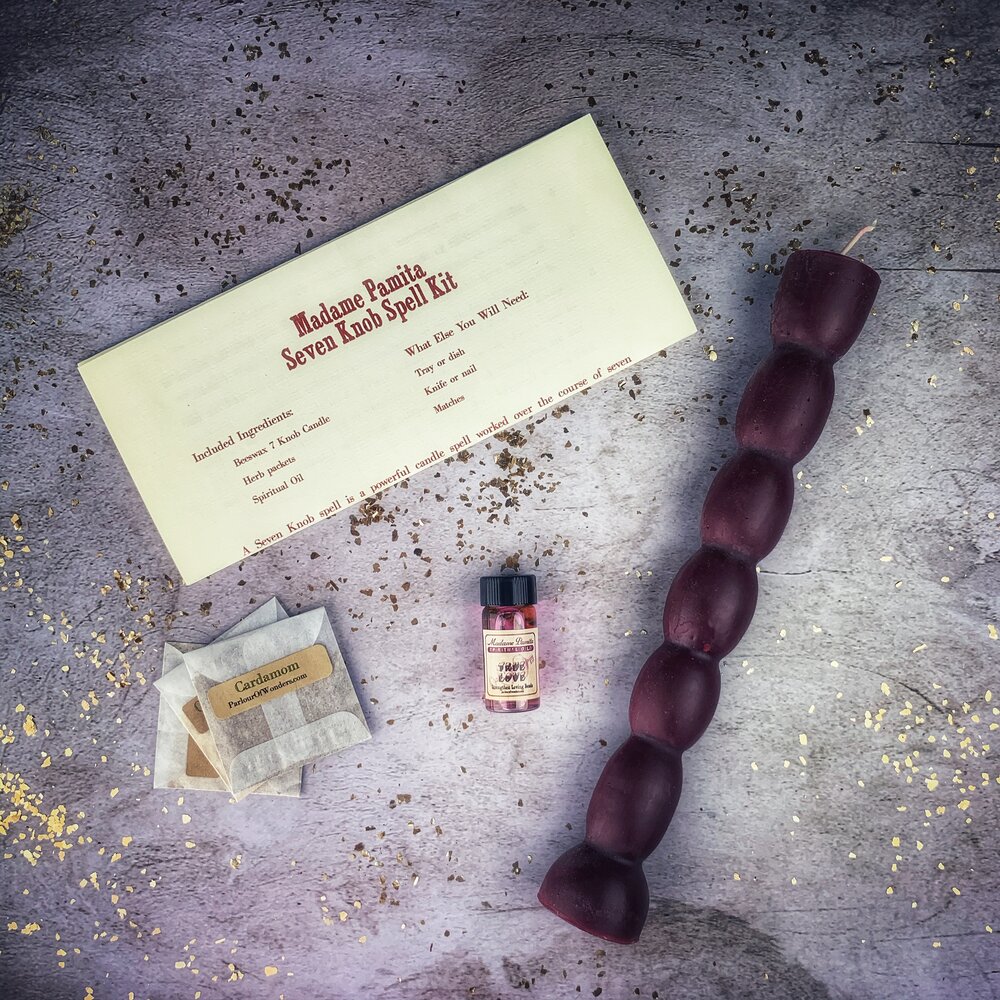 Seven Knob Candle Spell Kit — Seven Days of Focused Magic