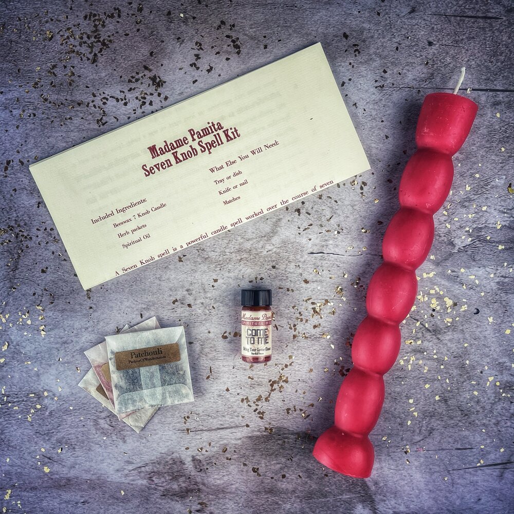 Seven Knob Candle Spell Kit — Seven Days of Focused Magic