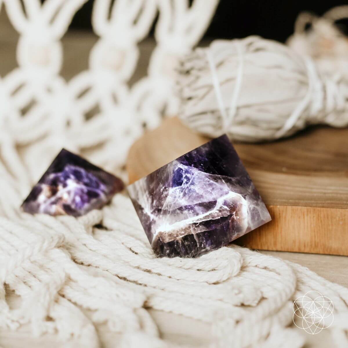Natural amethyst pyramid with deep purple tones, associated with love and devotion — view 5 of 6