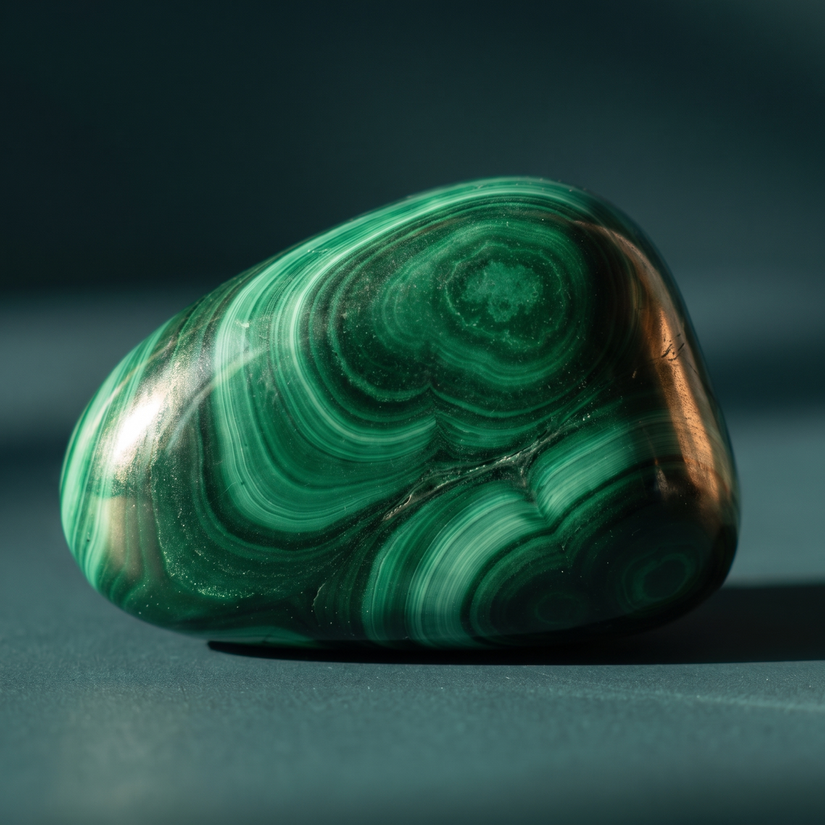 Malachite Tumbled Stone — Bold Transformation & Heart Protection – mineral detail