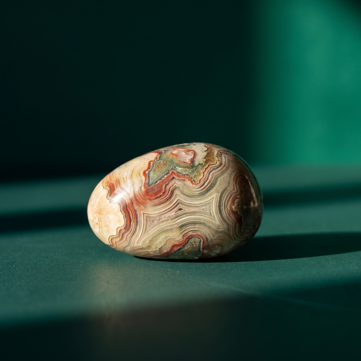 Mixed Agate Tumbled Stone — Harmony & Balance Pocket Crystal (A Quality) – product view