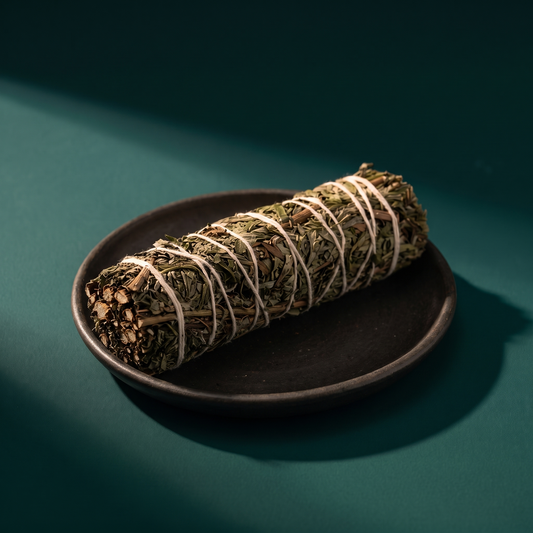 Mugwort Smudge Stick (4 in.) — Protection & Dream Work – ritual context