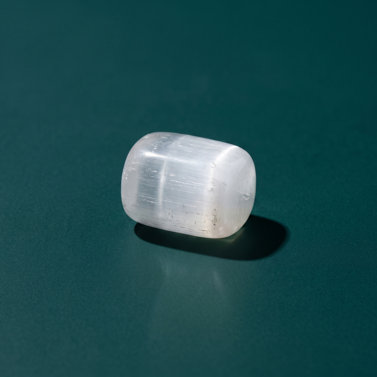 Selenite Tumbled Stone — Self-Cleansing Clarity for Aura & Crystals – product view