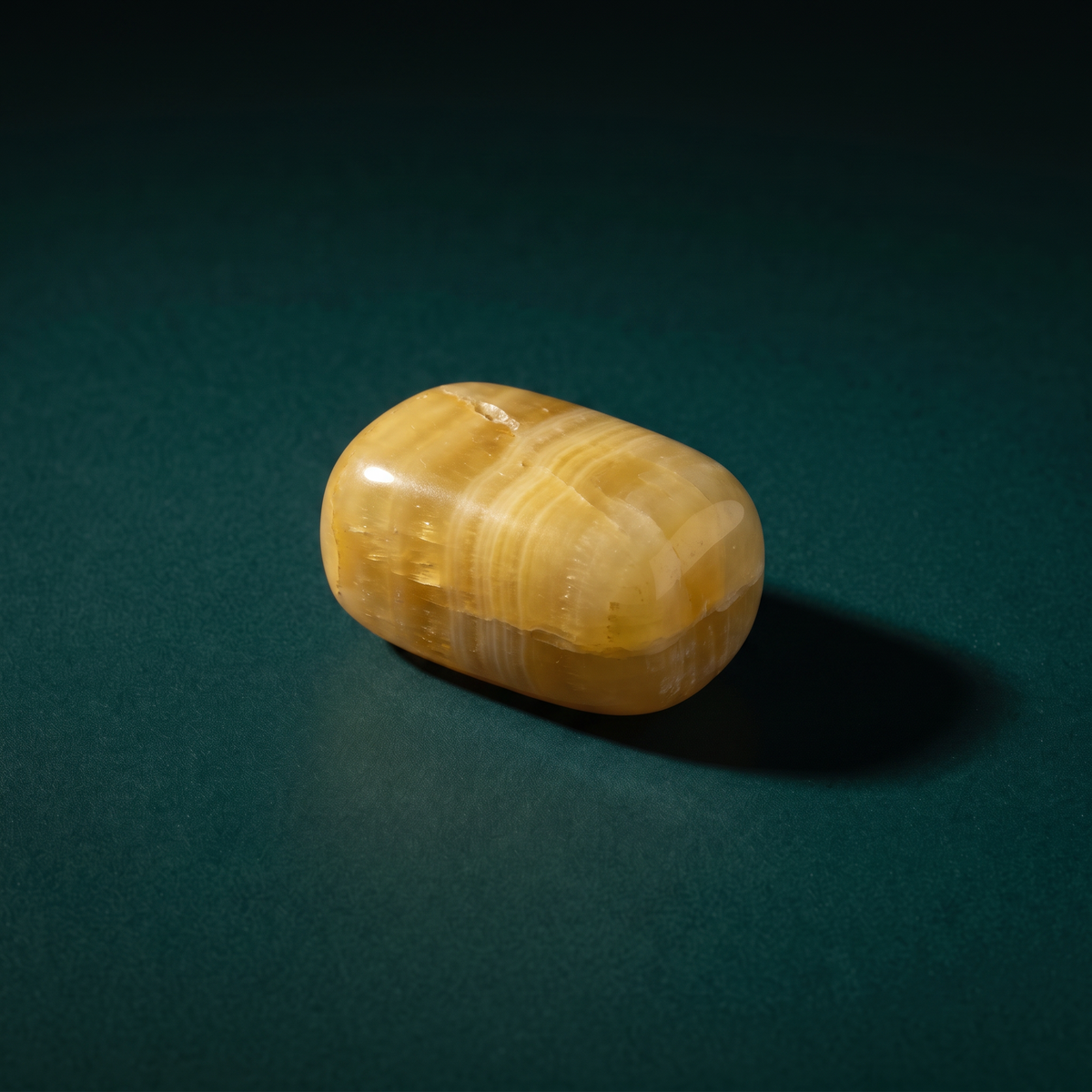 Yellow Aragonite Tumbled Pocket Stone — Focus & Grounded Confidence – mineral detail