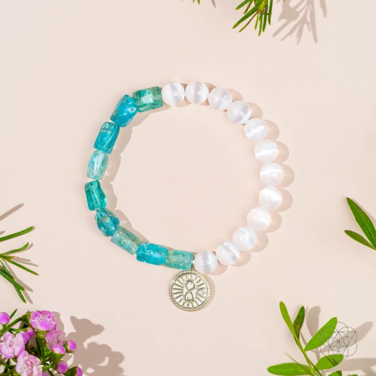 Sky's the Limit — Apatite & Selenite Bracelet of Infinite Possibilities