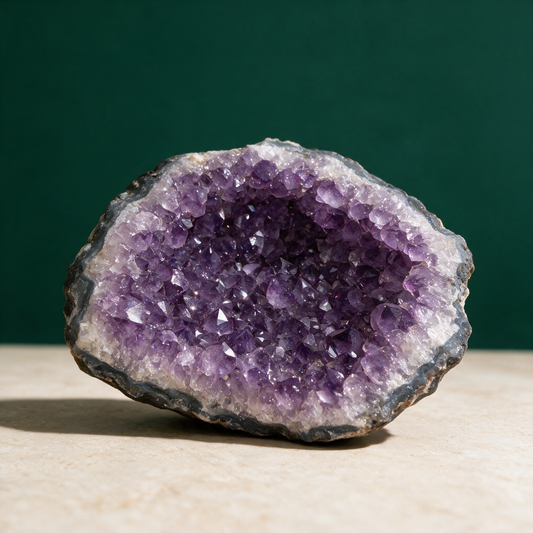 Brazilian Amethyst Druze — Medium Raw Geode Piece, 5–8 in – product view