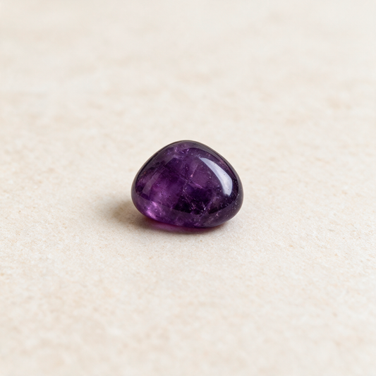 Amethyst A+ Tumbled Pocket Stone (Small) — Spiritual Protection Crystal – product view