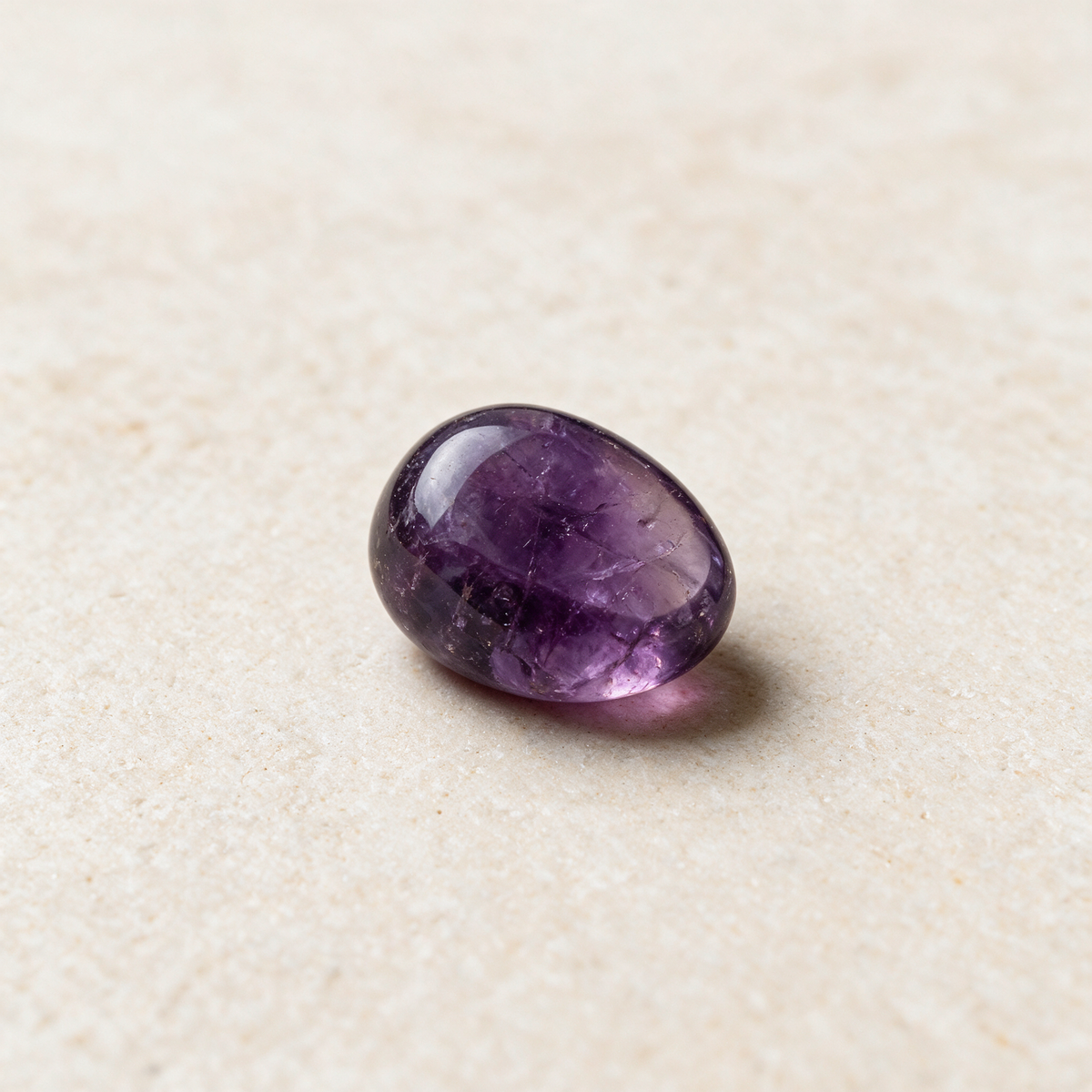 Amethyst A+ Tumbled Pocket Stone (Small) — Spiritual Protection Crystal – mineral detail