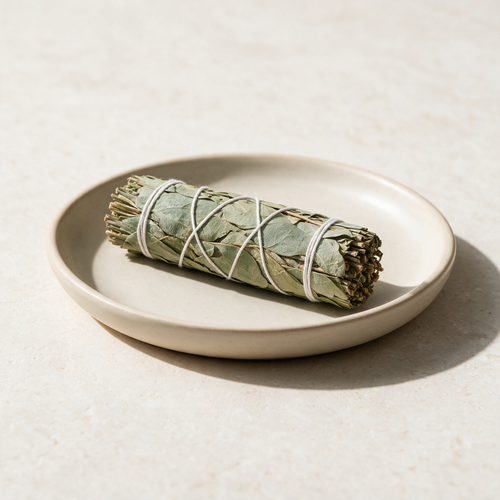 California Eucalyptus Smudge Stick — Energizing Space-Clearing Bundle (4 in.) – ritual context