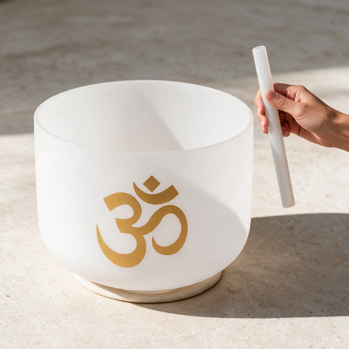 16" Om Crystal Singing Bowl, 136.10 Hz — Planetary Tuned Quartz Bowl – session