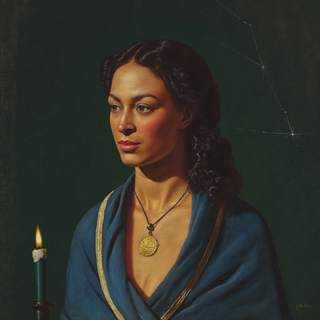 Illustrated portrait of Selene Marlow, one of the Temple's editorial quills