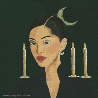 Illustrated portrait of Selene Voss, one of the Temple's editorial quills